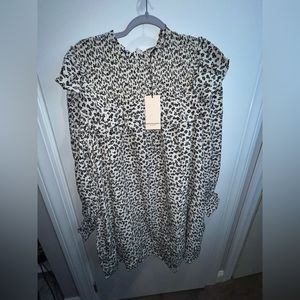 Scotch and Soda SHORT FLOWY DRESS WITH SMOCK AND FRILL DETAIL SIZE XL NWT